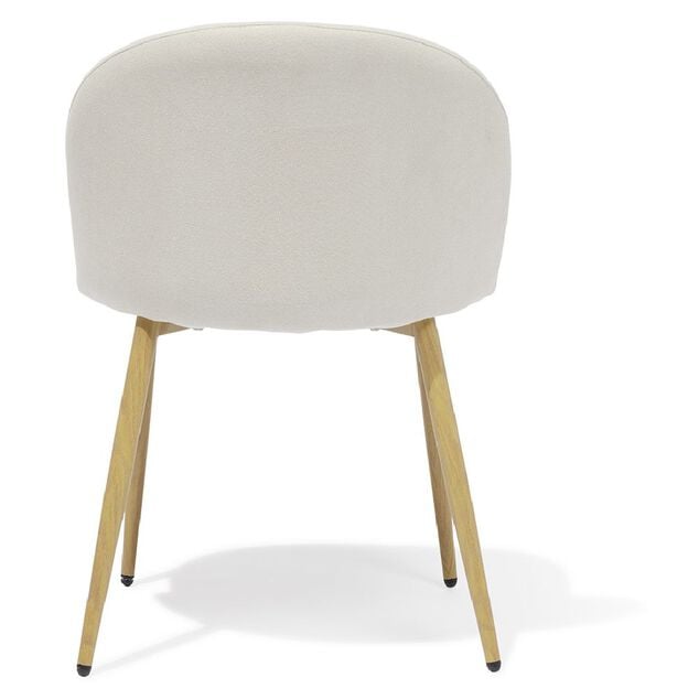 Chaise Ga&euml;lle Blanc cr&egrave;me L.58 x P.54 x H.75 cm - Lot de 2