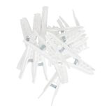 Lot de 18 pinces à linge plastique blanc