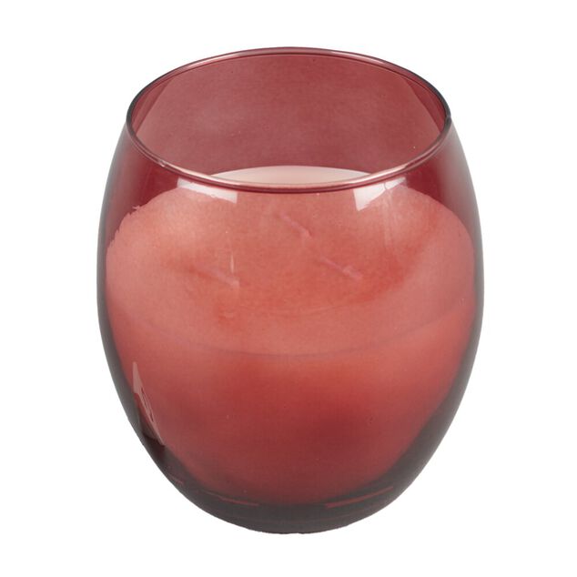 Bougie parfum&eacute;e dans verre senteur fruits rouges 36H