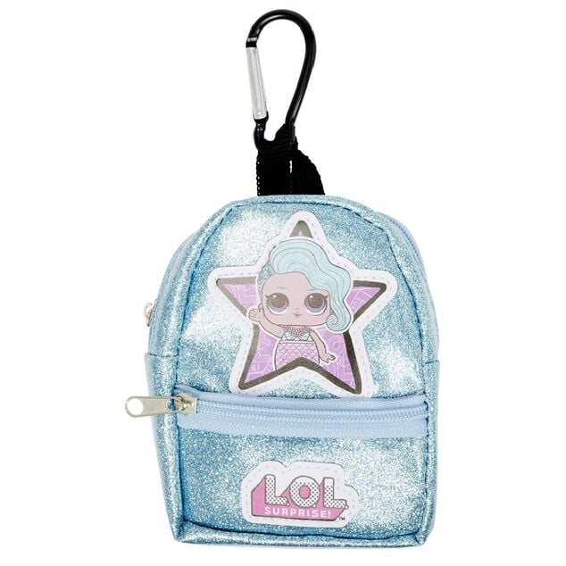 Porte clé sac à dos LOL avec accessoires papeterie L6xH10cm