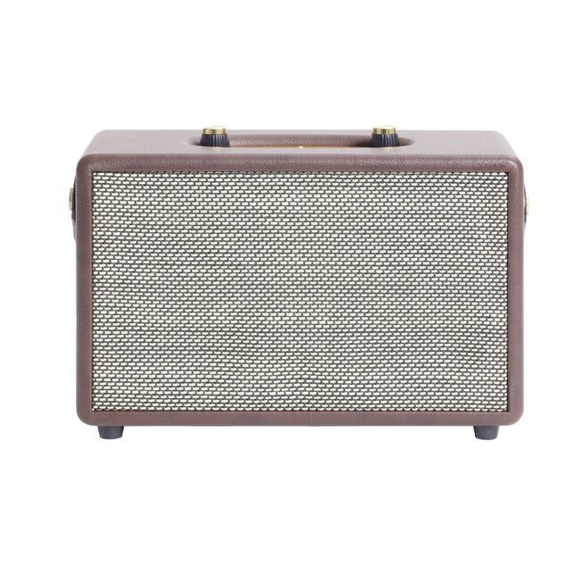 Enceinte r&eacute;tro bluetooth en bois 20W