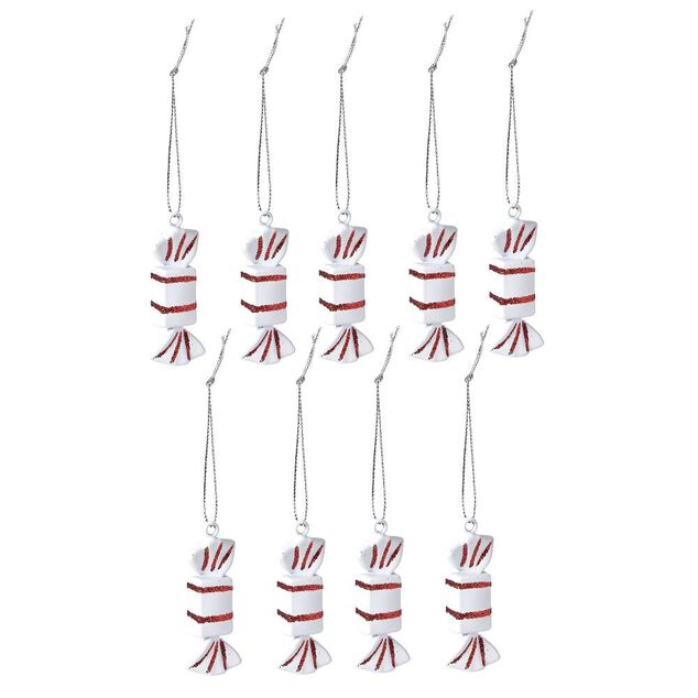 Bonbon No&euml;l &agrave; suspendre x9