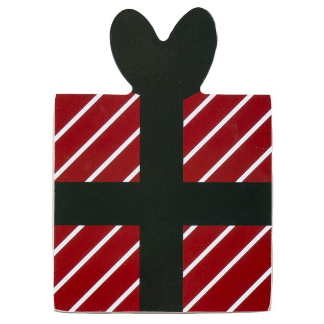 Dessous de verre X4 pcs motif cadeau de No&euml;l li&egrave;ge et papier L10X13X&eacute;p.0,2 cm