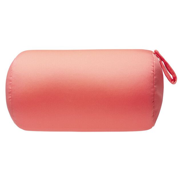 Coussin de plage &agrave; microbilles Funky corail &Oslash;16x30cm