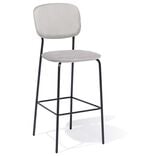 Tabouret de bar Morgane gris - L49xP46xH114 cm