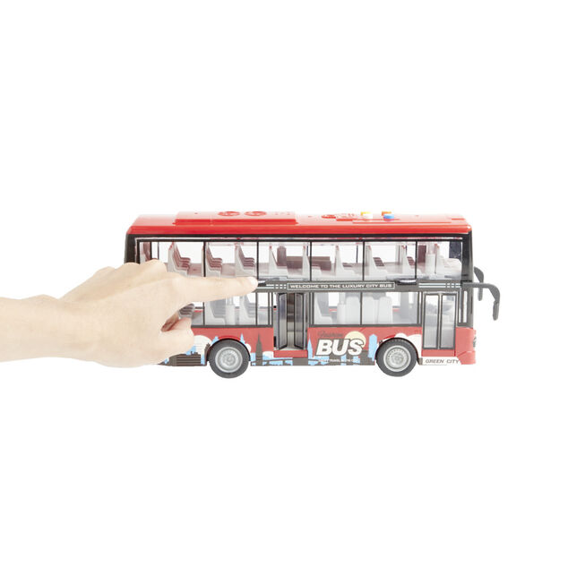 Bus sonore et lumineux double niveau gris