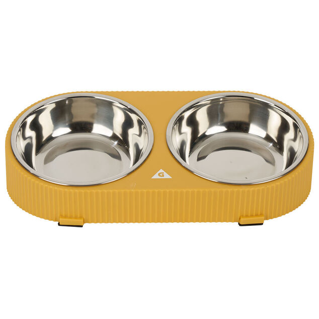 Gamelle double chien 2-en-1 anti glouton
