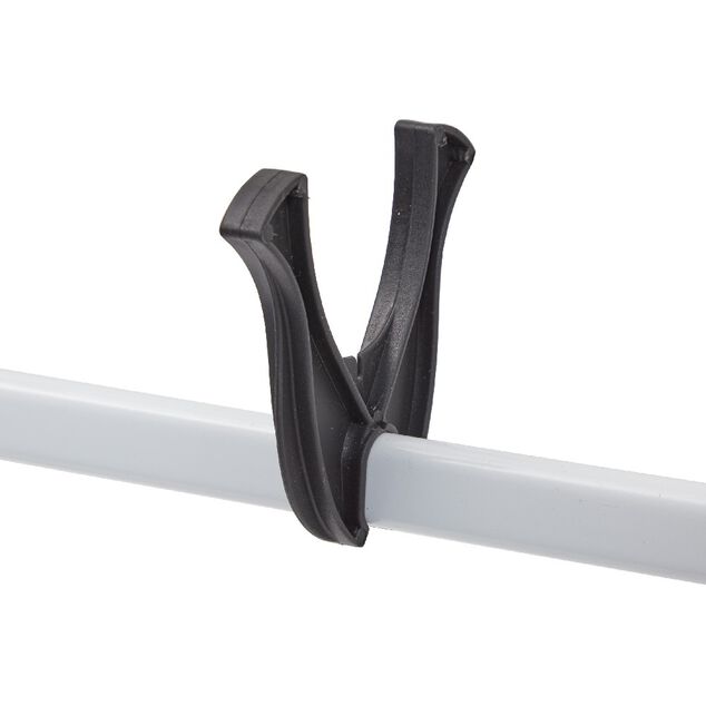 Penderie t&eacute;lescopique m&eacute;tal blanc et noir