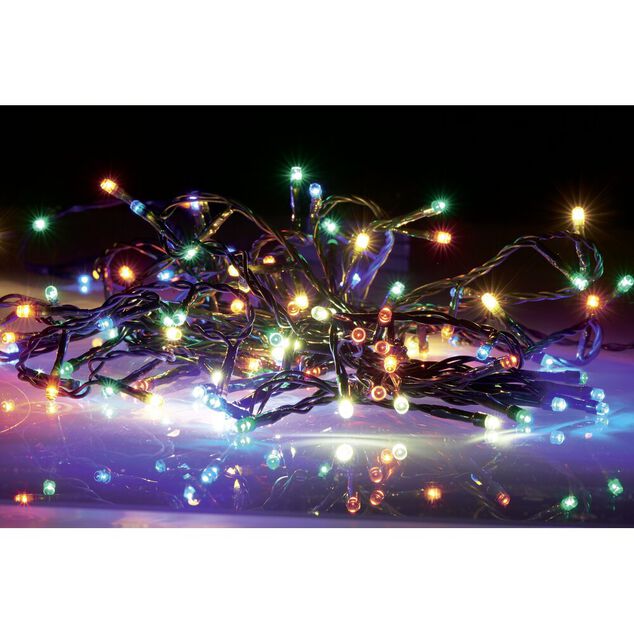 Guirlande &eacute;lectrique 50 LED solaire multicolore 4,9 m