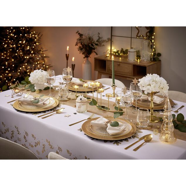 Set de table flocon de neige dor&eacute; &Oslash;38cm