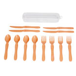 Couvert à pique-nique 4 personnes x12 corail