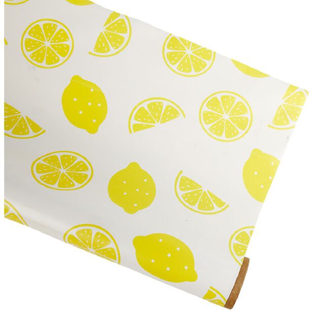 Toile cir&eacute;e Lemon jaune L. 140 cm