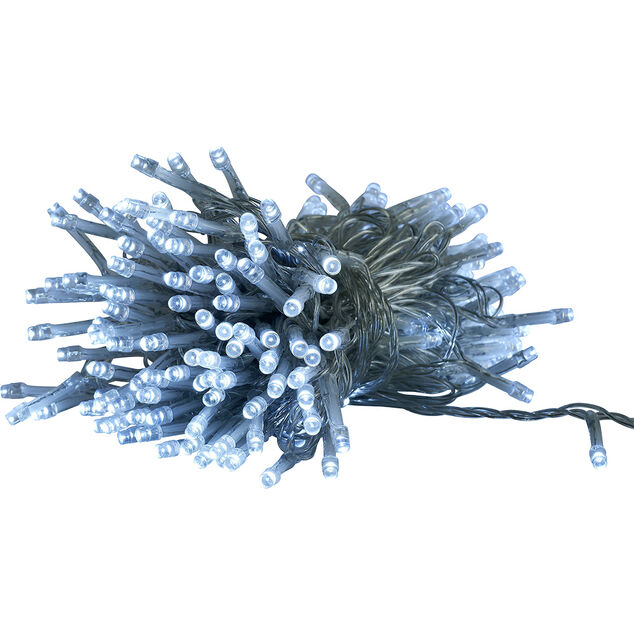 Guirlande Solaire 400 LED blanc clignotant fixe 40 m