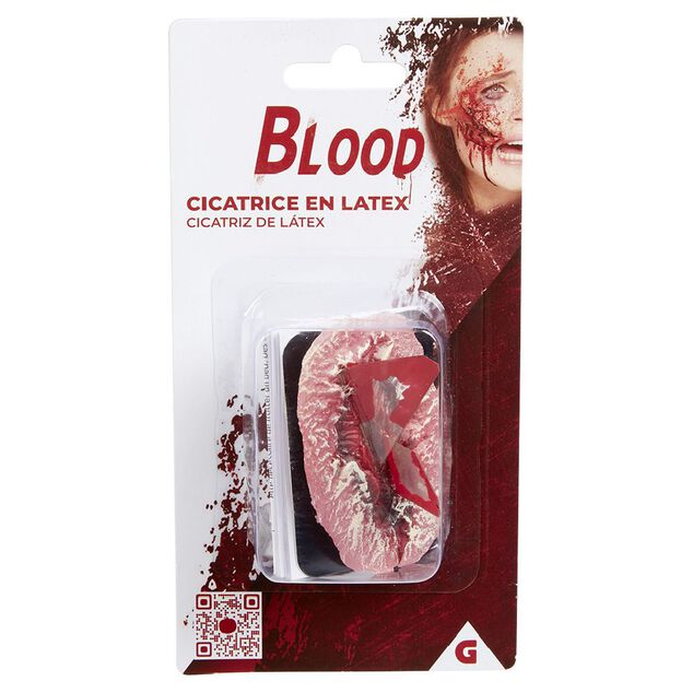 Fausse cicatrice Halloween en latex L19xl10cm
