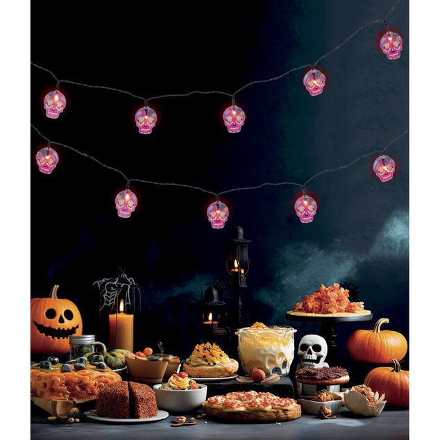 Guirlande Halloween LED x10 th&egrave;me Calavera L230cm