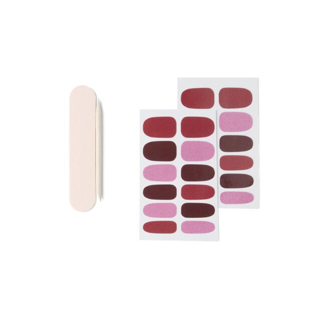 Lot de 24 autocollants vernis &agrave; ongles imprim&eacute;s 5 coloris