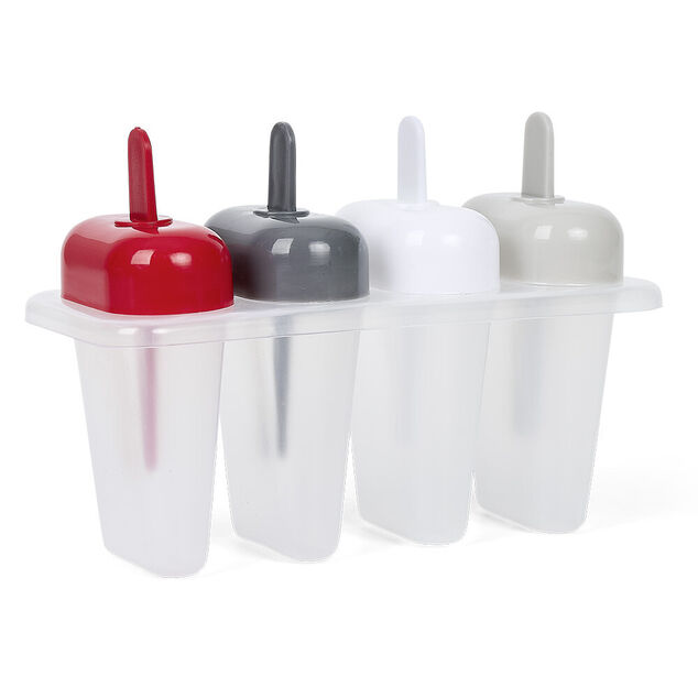 Moule &agrave; glace avec manche color&eacute; x 4