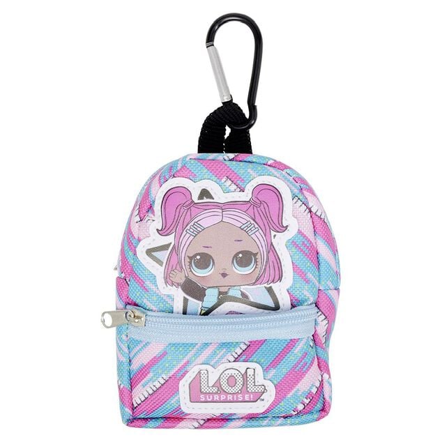 Porte clé sac à dos LOL avec accessoires papeterie L6xH10cm