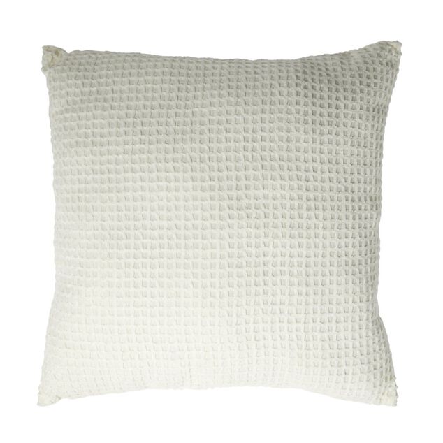 Coussin carr&eacute; quadrillage chenille 45x45cm (3 mod&egrave;les)