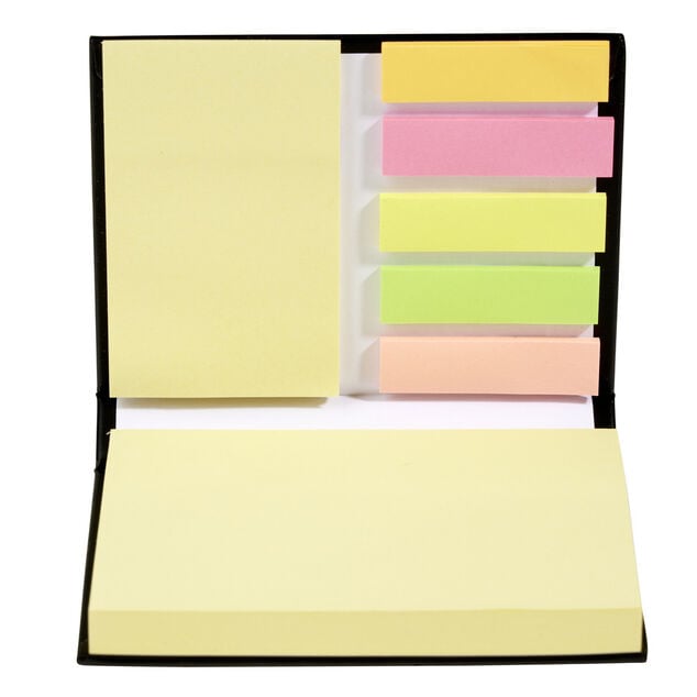 Carnet de notes adhésives 3 tailles 5 couleurs x250 (2 modèles)
