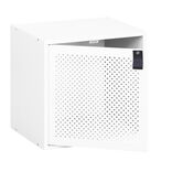 Porte Box Cube m&eacute;tal ajour&eacute; blanc