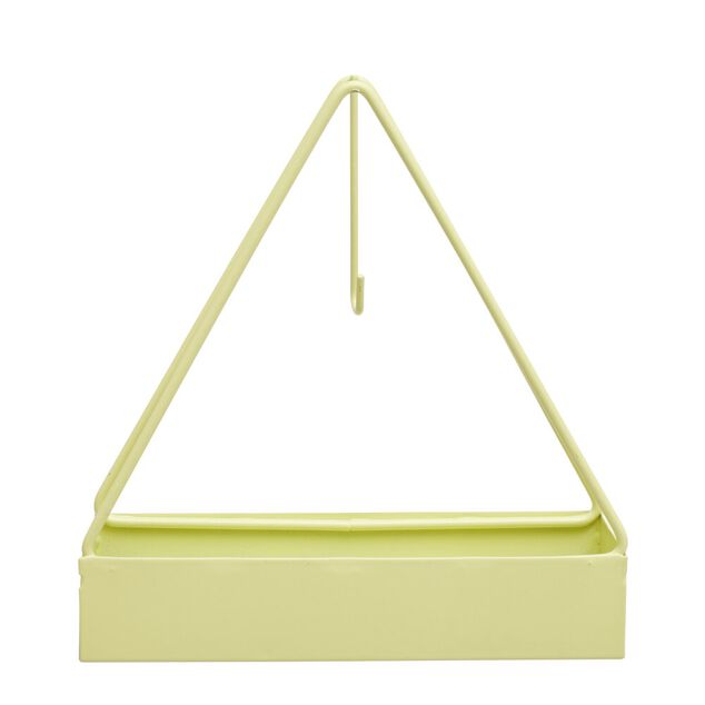 Support en m&eacute;tal jaune pour spirale encens anti-moustique 15x4,5xH15,5cm