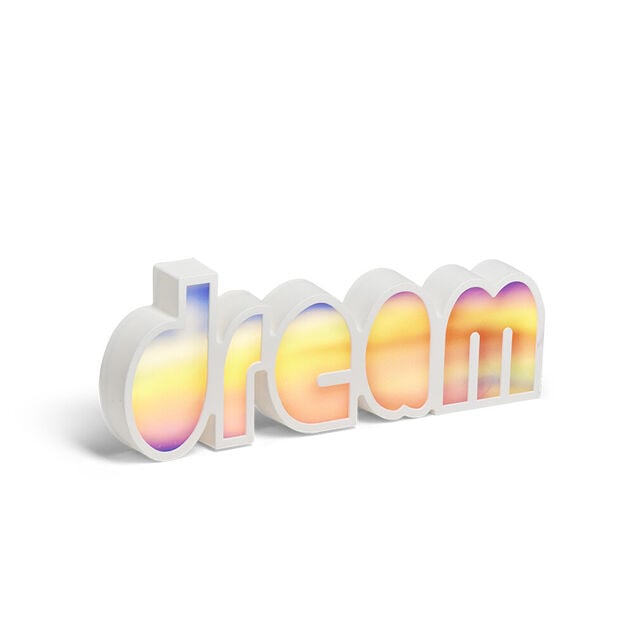 Mot lumineux Dream &agrave; poser polypropyl&egrave;ne et plastique multicolore
