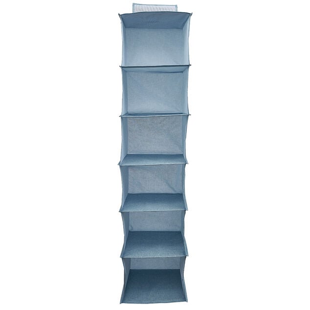 Organisateur de vêtements Bleu - 6 niveaux - 30x30xH128 cm