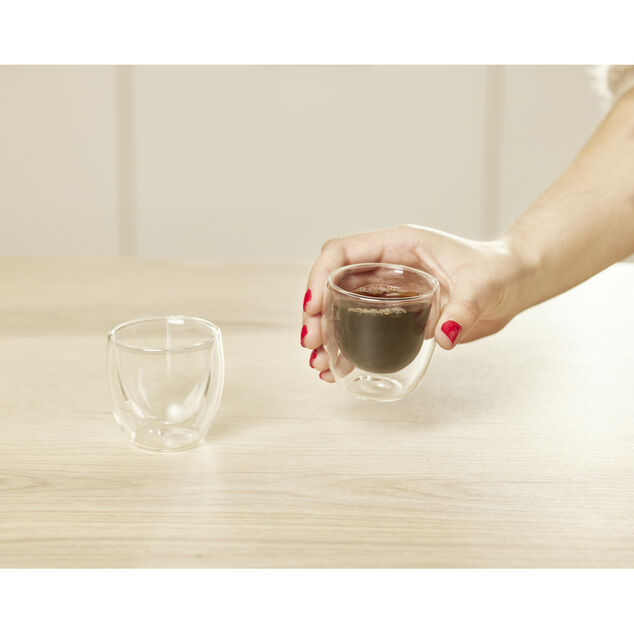 Lot de 2 verres double paroi 80ml