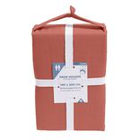 Drap housse 160x200cm 100% coton rouge brique