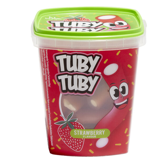 Bonbons tubes Tuby Tuby fraise ou framboise 220g