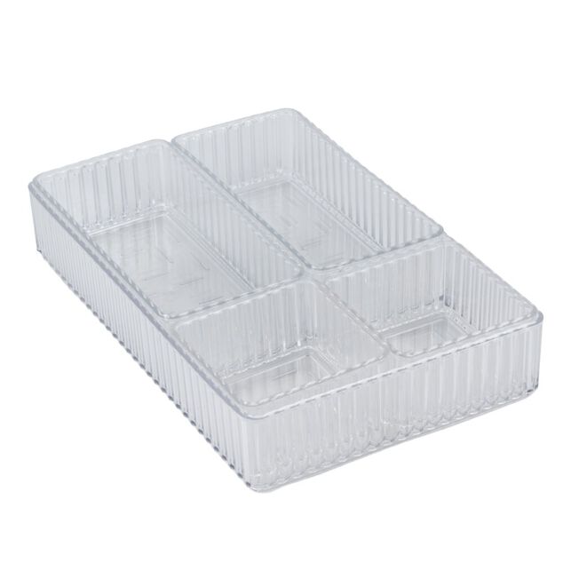 Rangement cosm&eacute;tique x5 plastique transparent