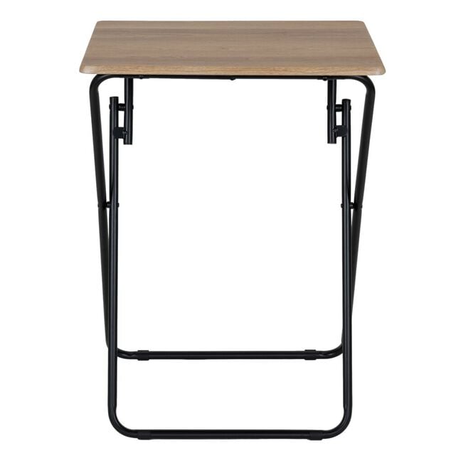 Table pliante m&eacute;tal et bois Practical 48x38xH66cm