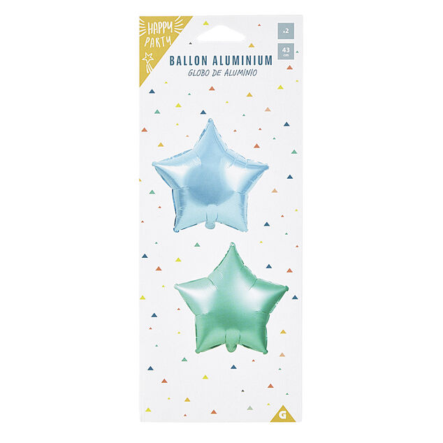 Ballon étoile en aluminium x 2
