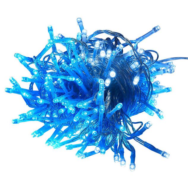 Guirlande lumineuse solaire 200LED bleu et blanc 19,9m