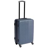 Valise trolley 77L rigide large 4 roues plastique bleu 47,5x28,5xH72cm