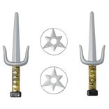 Kit arme de ninja en plastique gris