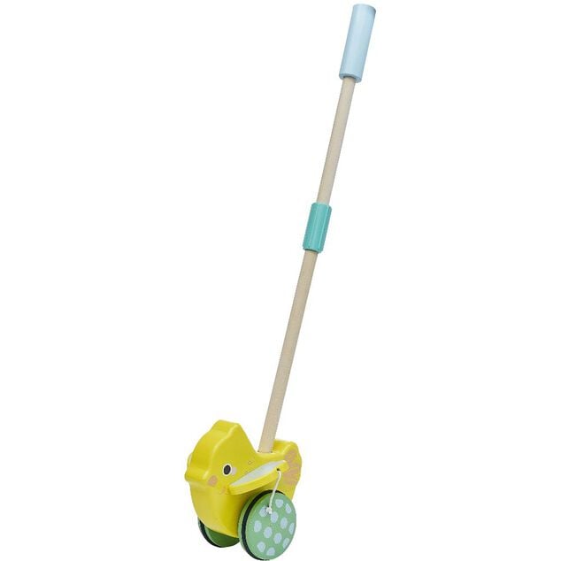 Jouet animal &agrave; pousser en bois