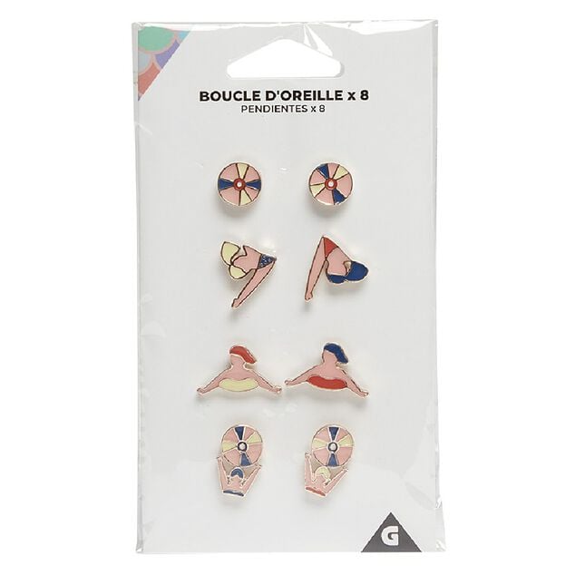 Boucle d'oreille beach (x8)