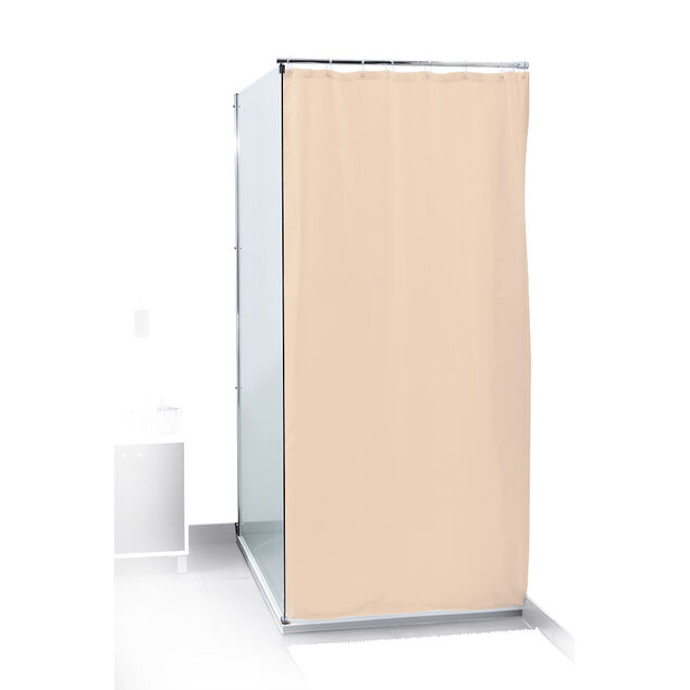 Rideau de douche uni rose 180x200cm