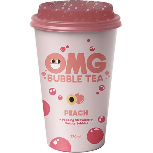 Boisson Bubble Tea 270ml  go&ucirc;t p&ecirc;che