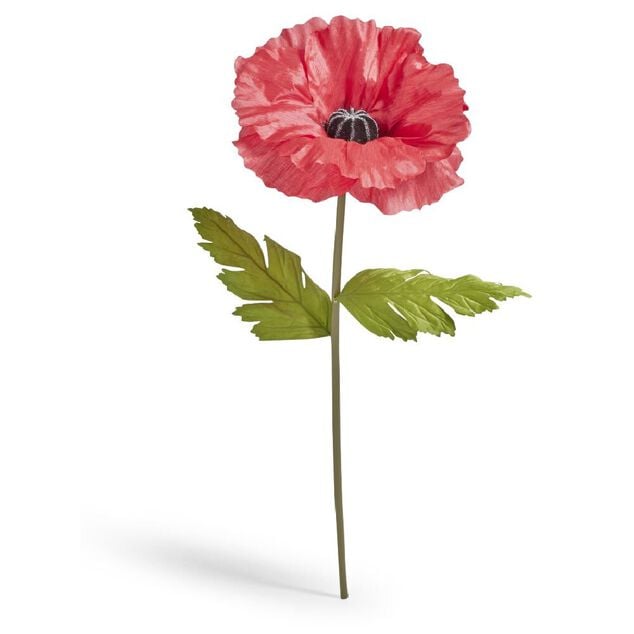 Fleur artificielle coquelicot rouge tige XXL H115cm