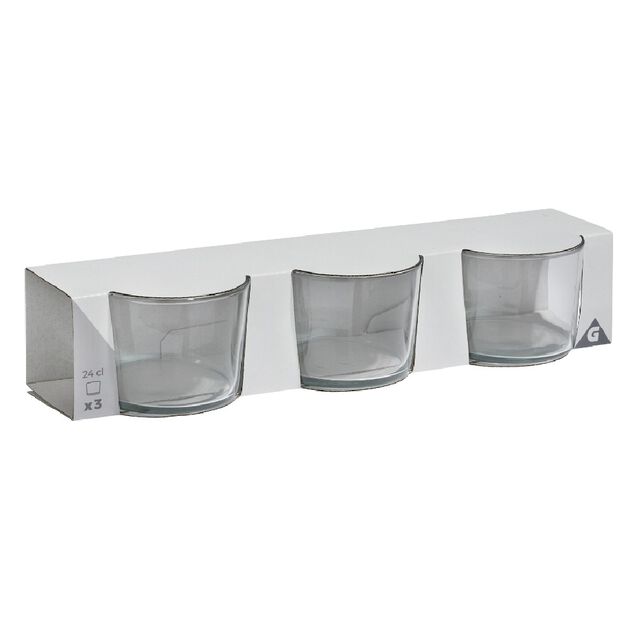 Verre bas bodega transparent 24 cl x3