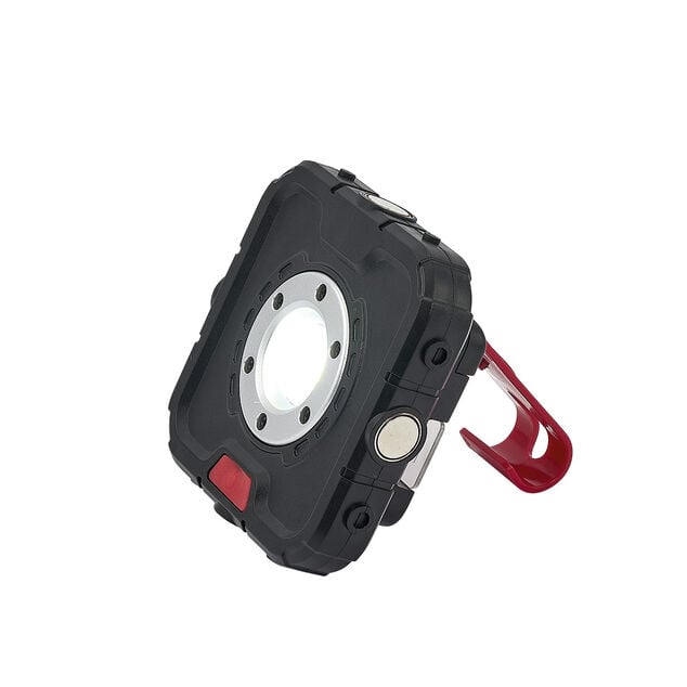 Lampe LED brico Profilex aimant&eacute;e multifonctions noire et rouge