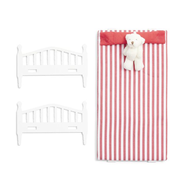 Lit et ours en peluche pour lutin farceur L22x12x7,5cm