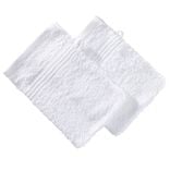 Gant de toilette x2 coton blanc 16x21cm