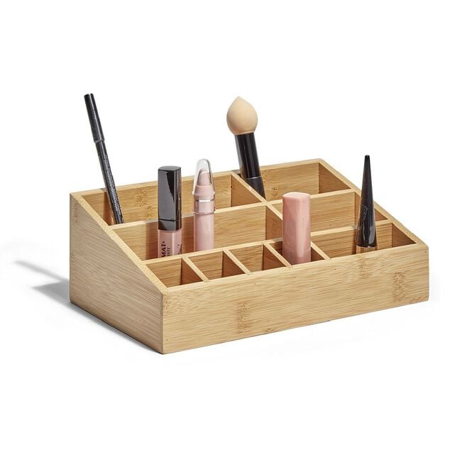 Rangement cosm&eacute;tique en bambou