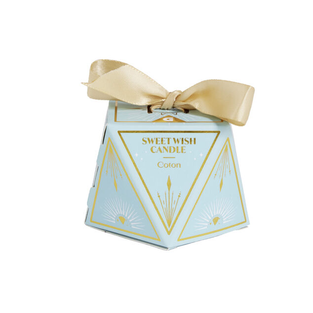 Bougie de table parfumée coffret forme diamant 6H