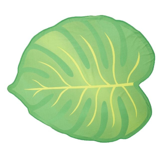 Serviette de plage design feuille verte