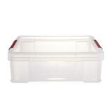 Bo&icirc;te de rangement transparent avec fermeture &agrave; clips 9L